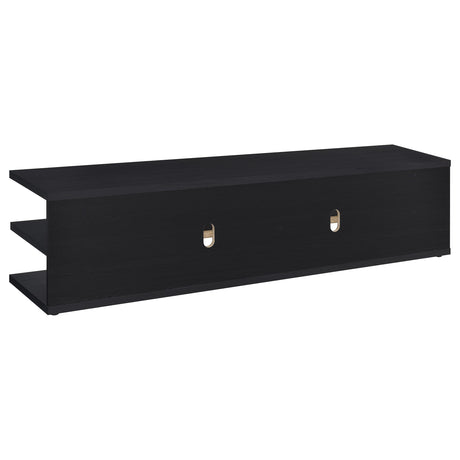  Coaster Furniture Cartmill 710533 78-inch 2-tier TV Stand Media Console - Black IMAGE 7