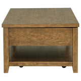  Coaster Furniture Payne 710545 48-inch Mobile Lift Top Coffee Table - Distressed Brown IMAGE 3