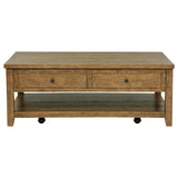  Coaster Furniture Payne 710545 48-inch Mobile Lift Top Coffee Table - Distressed Brown IMAGE 6
