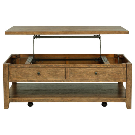  Coaster Furniture Payne 710545 48-inch Mobile Lift Top Coffee Table - Distressed Brown IMAGE 8