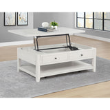  Coaster Furniture Payne 710555 48-inch Mobile Lift Top Coffee Table - Distressed White IMAGE 10