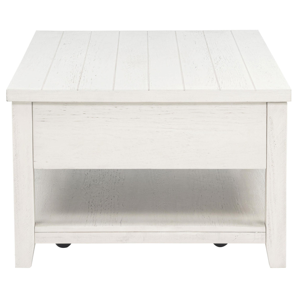  Coaster Furniture Payne 710555 48-inch Mobile Lift Top Coffee Table - Distressed White IMAGE 3