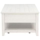  Coaster Furniture Payne 710555 48-inch Mobile Lift Top Coffee Table - Distressed White IMAGE 3