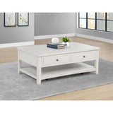  Coaster Furniture Payne 710555 48-inch Mobile Lift Top Coffee Table - Distressed White IMAGE 6