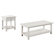  Coaster Furniture Payne 710558-S2 2-piece Coffee and 1-drawer End Table Set - White IMAGE 1
