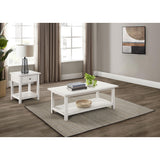  Coaster Furniture Payne 710558-S2 2-piece Coffee and 1-drawer End Table Set - White IMAGE 2