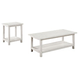  Coaster Furniture Payne 710558-S2A 2-piece Coffee and End Table Set - Distressed White IMAGE 1