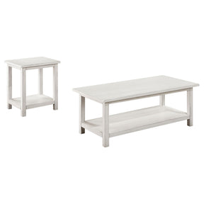  Coaster Furniture Payne 710558-S2A 2-piece Coffee and End Table Set - Distressed White IMAGE 1
