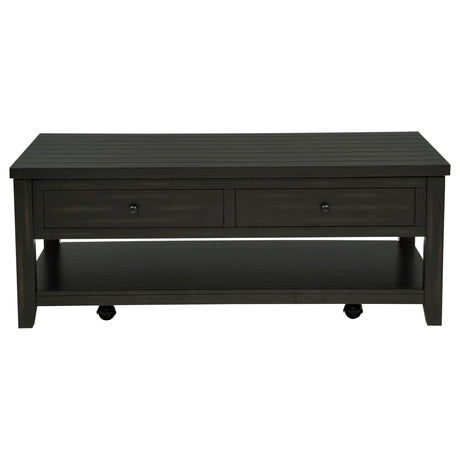  Coaster Furniture Payne 710565 48-inch Mobile Lift Top Coffee Table - Distressed Java IMAGE 4