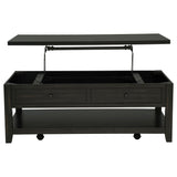  Coaster Furniture Payne 710565 48-inch Mobile Lift Top Coffee Table - Distressed Java IMAGE 7