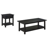  Coaster Furniture Payne 710568-S2 2-piece Coffee and 1-drawer End Table Set - Java IMAGE 1