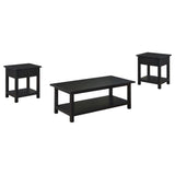  Coaster Furniture Payne 710568-S3 3-piece Coffee and 1-drawer End Table Set - Java IMAGE 1