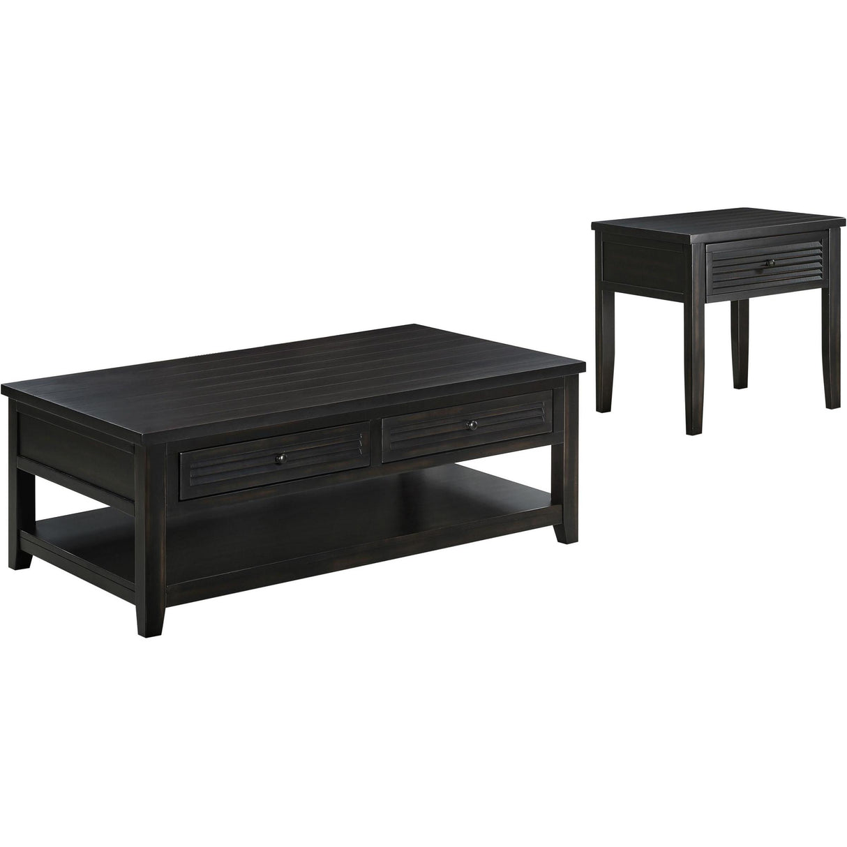  Coaster Furniture Concord 710578-S2 2-piece Coffee and End Table Set - Distressed Java IMAGE 2
