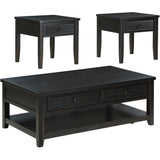  Coaster Furniture Concord 710578-S3 3-piece Coffee and End Table Set - Distressed Java IMAGE 2