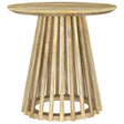  Coaster Furniture Touhy 710607 Round Solid Wood Side Table - Natural Mango IMAGE 1