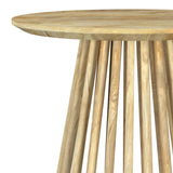  Coaster Furniture Touhy 710607 Round Solid Wood Side Table - Natural Mango IMAGE 5