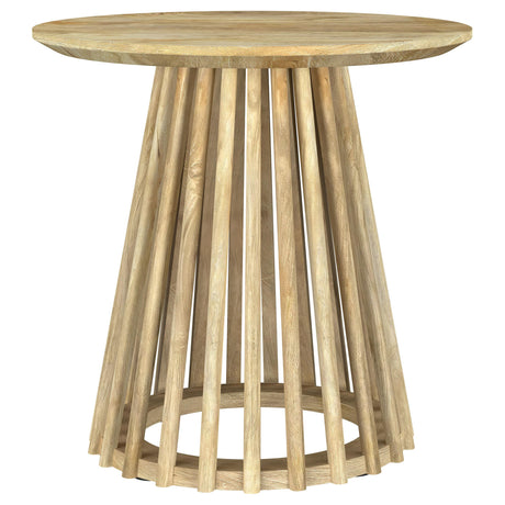  Coaster Furniture Touhy 710608-S2 2-piece Round Coffee and End Table Set - Natural Mango IMAGE 4