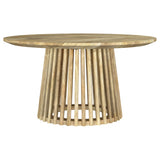  Coaster Furniture Touhy 710608-S2 2-piece Round Coffee and End Table Set - Natural Mango IMAGE 9