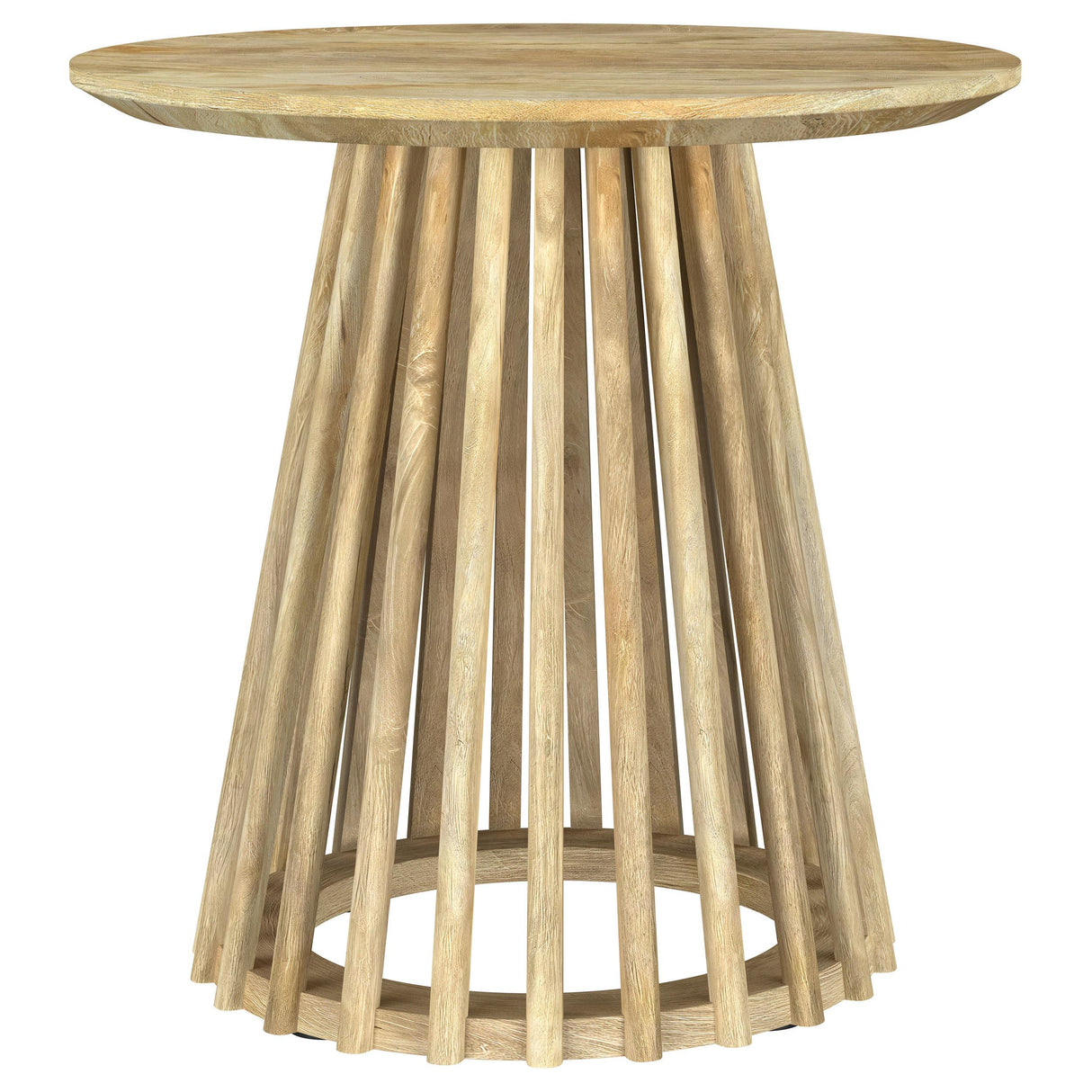  Coaster Furniture Touhy 710608-S3 3-piece Round Coffee and End Table Set - Natural Mango IMAGE 4