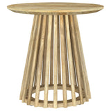  Coaster Furniture Touhy 710608-S3 3-piece Round Coffee and End Table Set - Natural Mango IMAGE 4