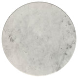  Coaster Furniture Hermas 710737 Round Genuine Marble Top Metal Side Table - White IMAGE 5