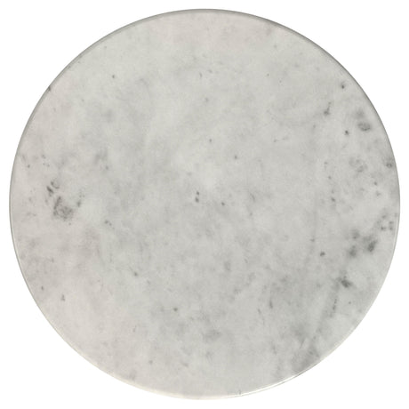  Coaster Furniture Hermas 710737 Round Genuine Marble Top Metal Side Table - White IMAGE 5
