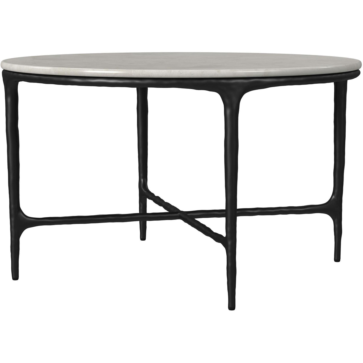  Coaster Furniture Hermas 710738-S2 2-piece Round Marble Coffee and End Table Set - White IMAGE 10