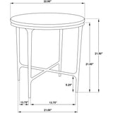  Coaster Furniture Hermas 710738-S2 2-piece Round Marble Coffee and End Table Set - White IMAGE 13