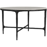  Coaster Furniture Hermas 710738-S2 2-piece Round Marble Coffee and End Table Set - White IMAGE 8