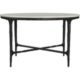  Coaster Furniture Hermas 710738-S2 2-piece Round Marble Coffee and End Table Set - White IMAGE 9