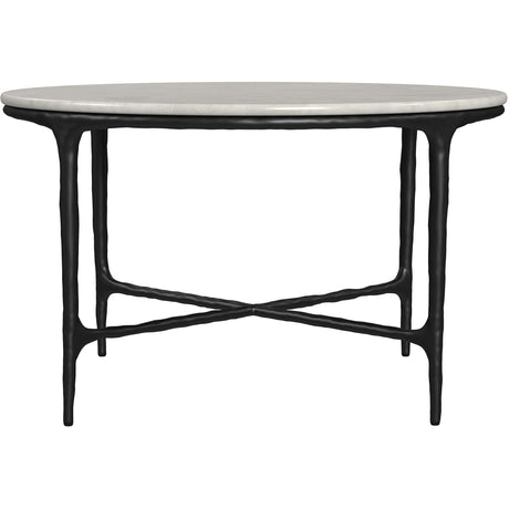 Coaster Furniture Hermas 710738-S2 2-piece Round Marble Coffee and End Table Set - White IMAGE 9
