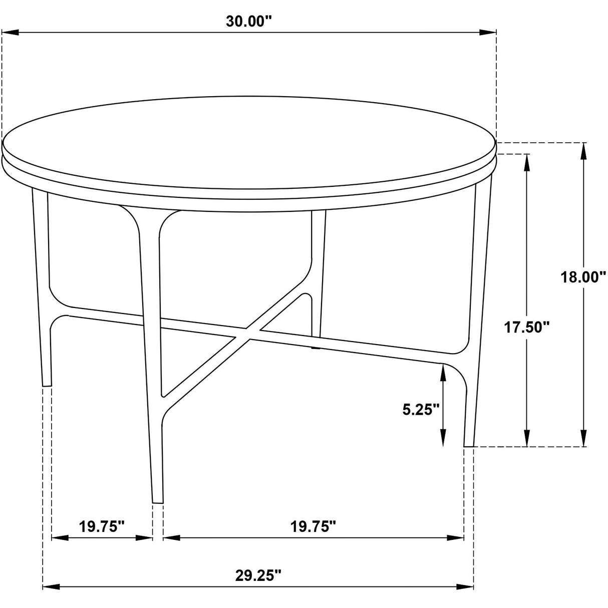  Coaster Furniture Hermas 710738-S3 3-piece Round Marble Coffee and End Table Set - White IMAGE 14