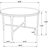  Coaster Furniture Hermas 710738-S3 3-piece Round Marble Coffee and End Table Set - White IMAGE 14