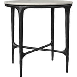  Coaster Furniture Hermas 710738-S3 3-piece Round Marble Coffee and End Table Set - White IMAGE 3