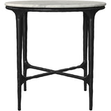  Coaster Furniture Hermas 710738-S3 3-piece Round Marble Coffee and End Table Set - White IMAGE 4