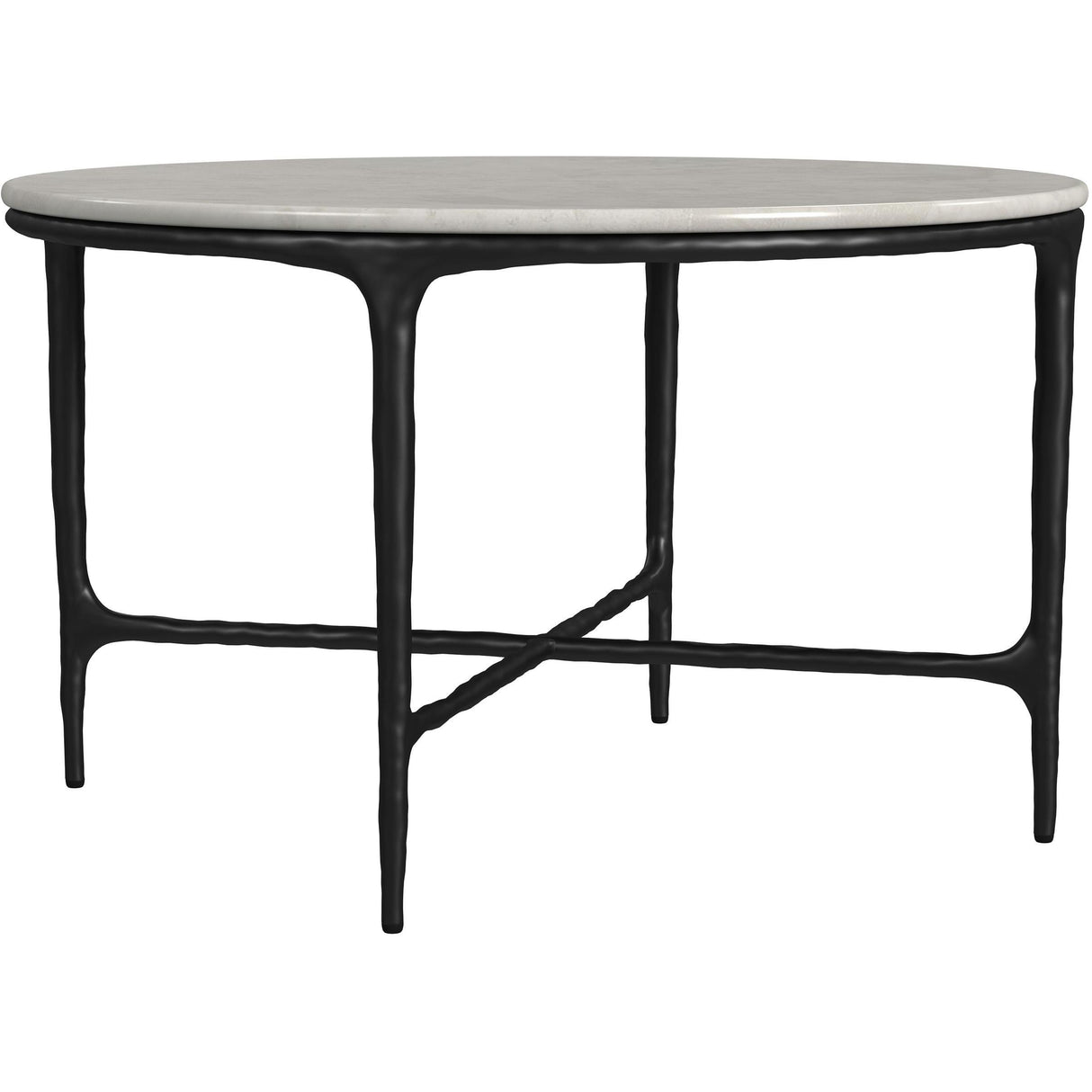  Coaster Furniture Hermas 710738-S3 3-piece Round Marble Coffee and End Table Set - White IMAGE 8