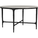  Coaster Furniture Hermas 710738-S3 3-piece Round Marble Coffee and End Table Set - White IMAGE 8