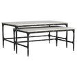  Coaster Furniture Ebby 710740 2-piece Genuine Marble Top Nesting Coffee Tables - White IMAGE 1