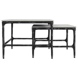  Coaster Furniture Ebby 710740 2-piece Genuine Marble Top Nesting Coffee Tables - White IMAGE 4