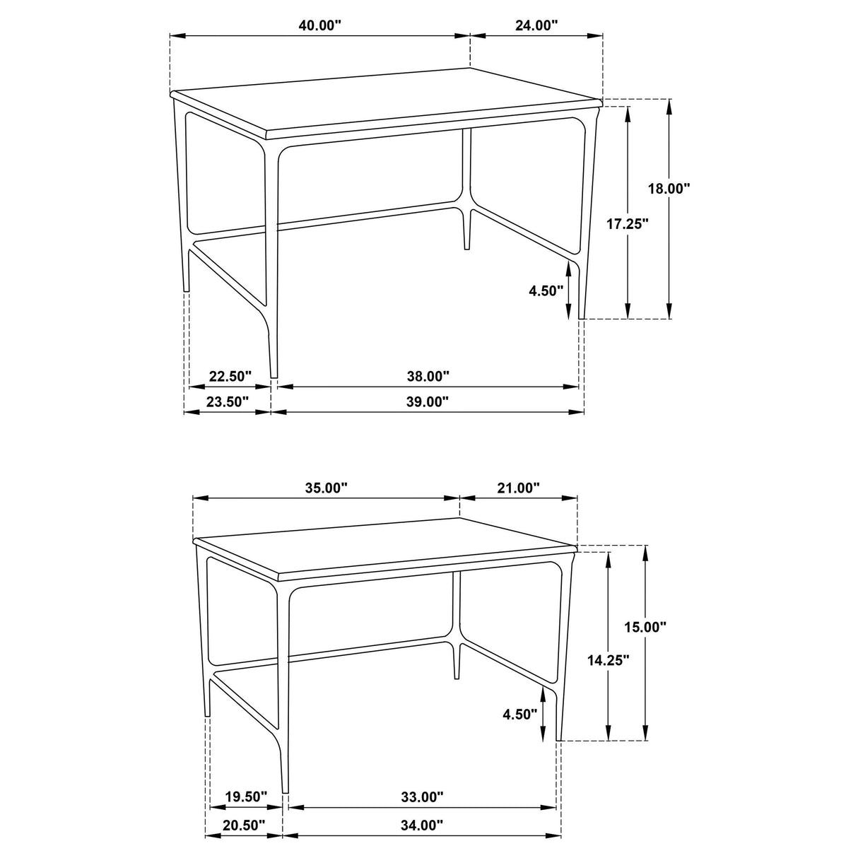  Coaster Furniture Ebby 710740 2-piece Genuine Marble Top Nesting Coffee Tables - White IMAGE 8