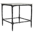  Coaster Furniture Ebby 710747 Square Genuine Marble Top Metal End Table - White IMAGE 1