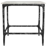  Coaster Furniture Ebby 710747 Square Genuine Marble Top Metal End Table - White IMAGE 3