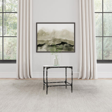  Coaster Furniture Ebby 710747 Square Genuine Marble Top Metal End Table - White IMAGE 6