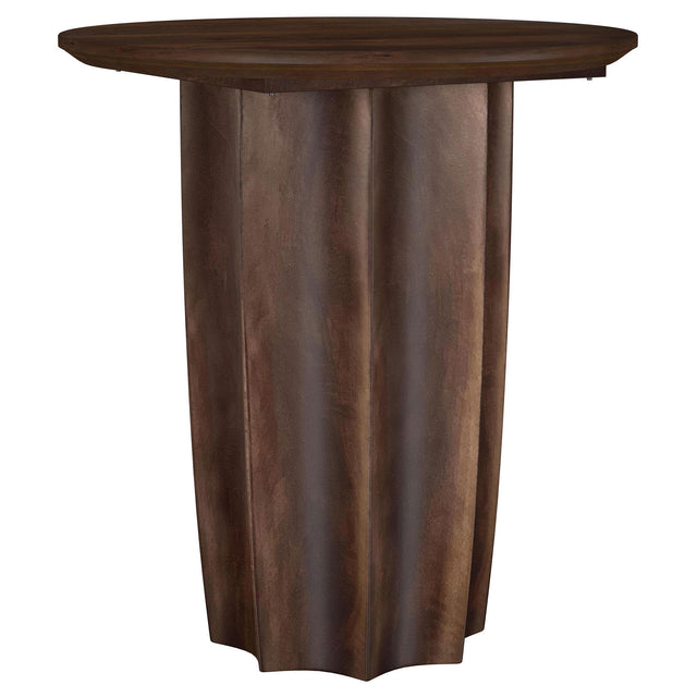 Coaster Furniture Cayenne 710777 Solid Mango Wood Accent End Table - Walnut IMAGE 1