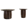  Coaster Furniture Cayenne 710778-S2 2-piece Solid Mango Wood Coffee Table Set - Walnut IMAGE 1