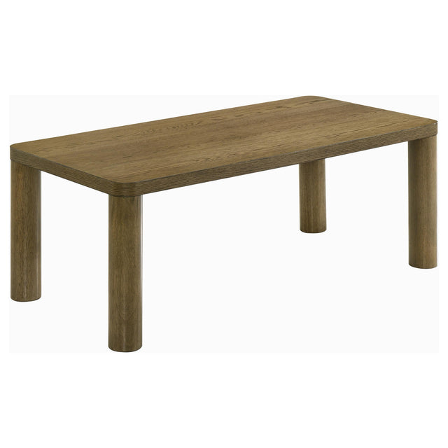  Coaster Furniture Castlewood 710858 Engineered Wood Coffee Table - Brown Oak IMAGE 1