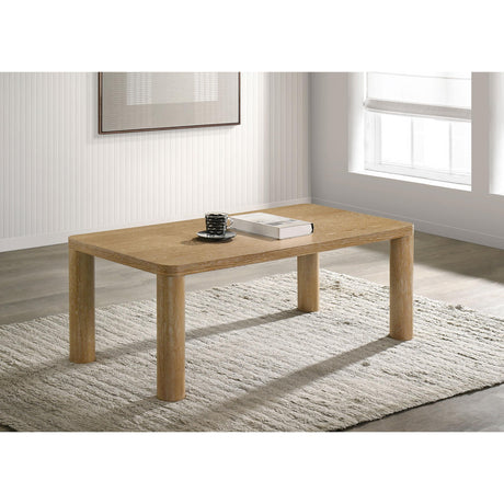  Coaster Furniture Castlewood 710868 Engineered Wood Coffee Table - Light Oak IMAGE 4