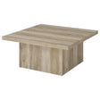  Coaster Furniture Devar 710878 Square Engineered Wood Coffee Table - Distressed Pine IMAGE 1
