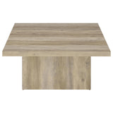  Coaster Furniture Devar 710878 Square Engineered Wood Coffee Table - Distressed Pine IMAGE 7