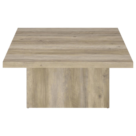  Coaster Furniture Devar 710878 Square Engineered Wood Coffee Table - Distressed Pine IMAGE 7